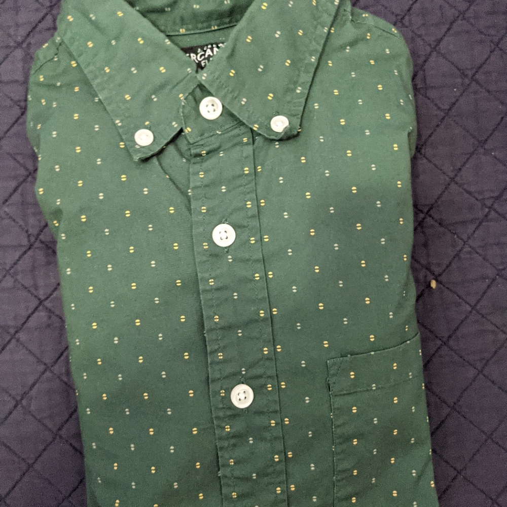 J Crew dot pattern button down